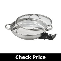  Aroma AFP-1600S Gourmet Series Stainless Steel Electric Skillet