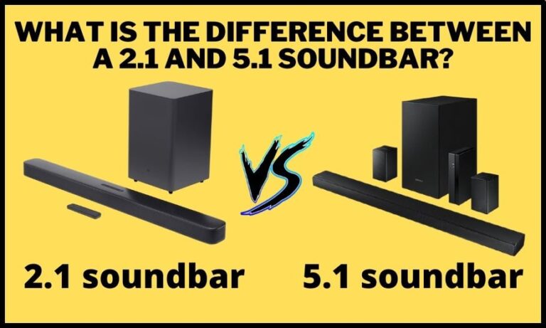 What is the difference between a 2.1 and 5.1 Soundbar